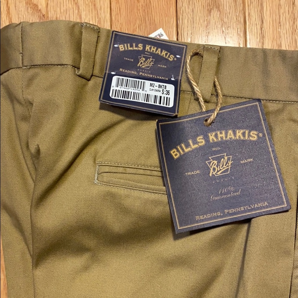 Bills Khakis M2- heavyweight cloth, NWT